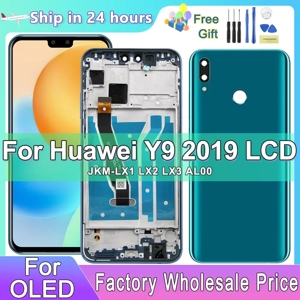 

ЖК-дисплей для HUAWEI Y9 2019 дюйма для Enjoy 9 Plus JKM-LX1 LX2 LX3 AL00, сенсорный экран с цифровым преобразователем в сборе, замена