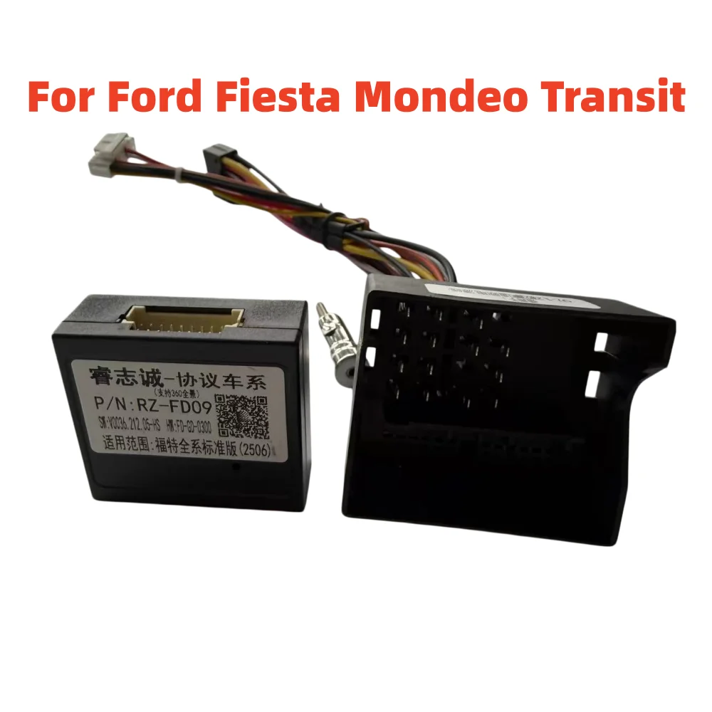 16 Pin to Wiring Harness RZ-FD09 for Ford Focus MK2 Fiesta Mondeo Transit CAN Bus Decoder Automotive Cable for Android Radio