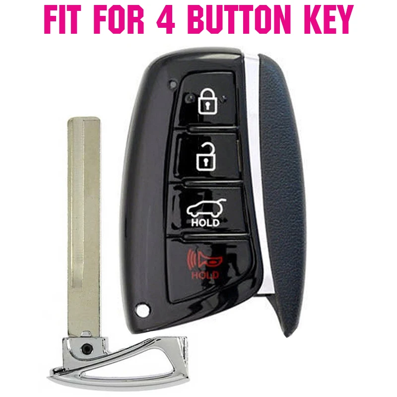 Funda de silicona para llave, carcasa Fob para Hyundai Santa FE DM Grandeur HG Sedan Genesis G80 Equus, juego de llaveros con soporte de 4 botones