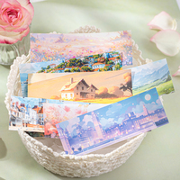 JIANQI 30pcs Beautiful scenery Stickers Long strip landscape Decor handmade Scrapbooking Material Diary Album Craft Supplies