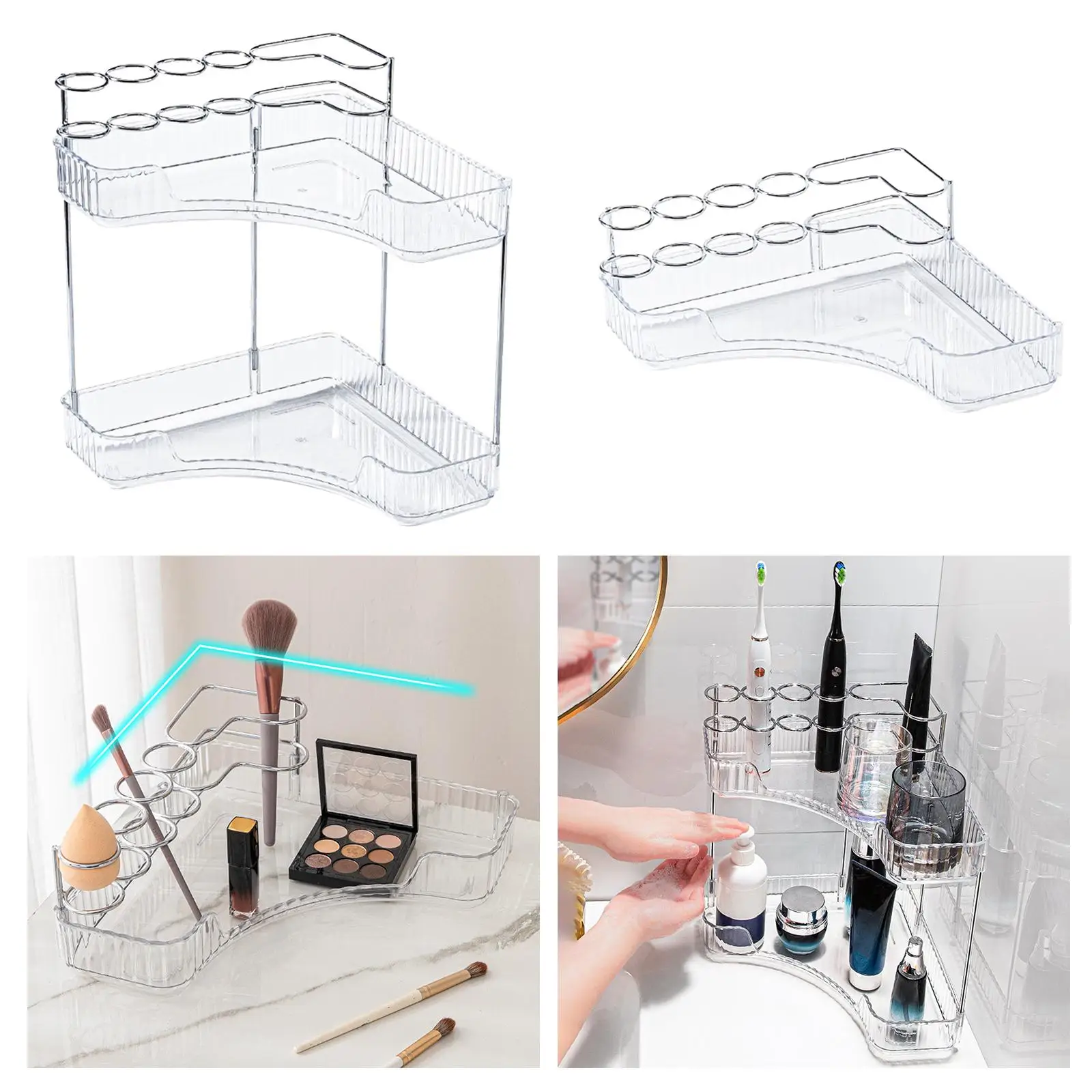 

Держатель для зубных щеток, органайзер для ванной комнаты, многофункциональное хранилище для зубной пасты, для дома, органайзер для туалетного столика