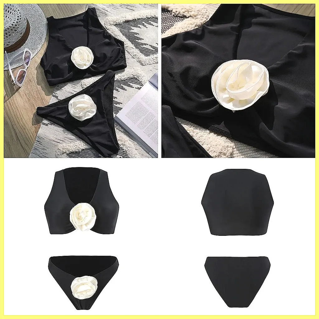 

Sexy Floral Bikini Set 2025 Push Up Brazilian Swimsuit for Women, High-Waisted Beach Bathing Suits