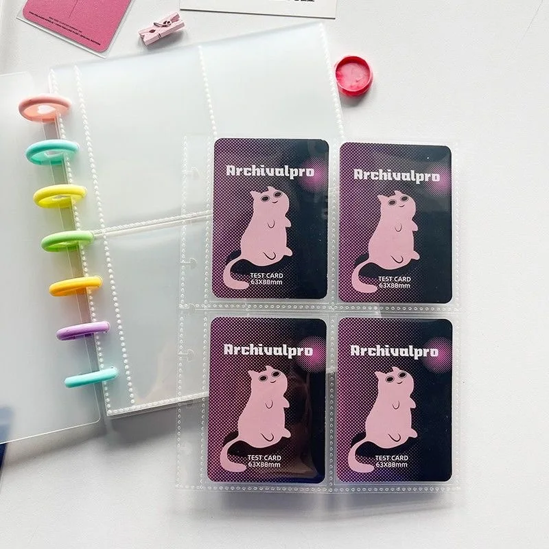 10 Sheets A5 Mushroom Hole Binder Pages 1/2/3/4 Pockets Kpop Photocard Holder Sheets 3/6 inch Photo