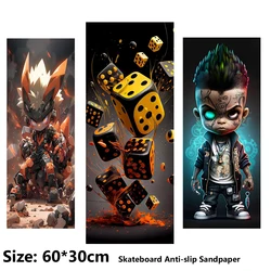 Cool Dice Space Pattern Electric Scooter Anti-slip Sticker Sandpaper Skateboard Grip Tape Sheet 60*30cm