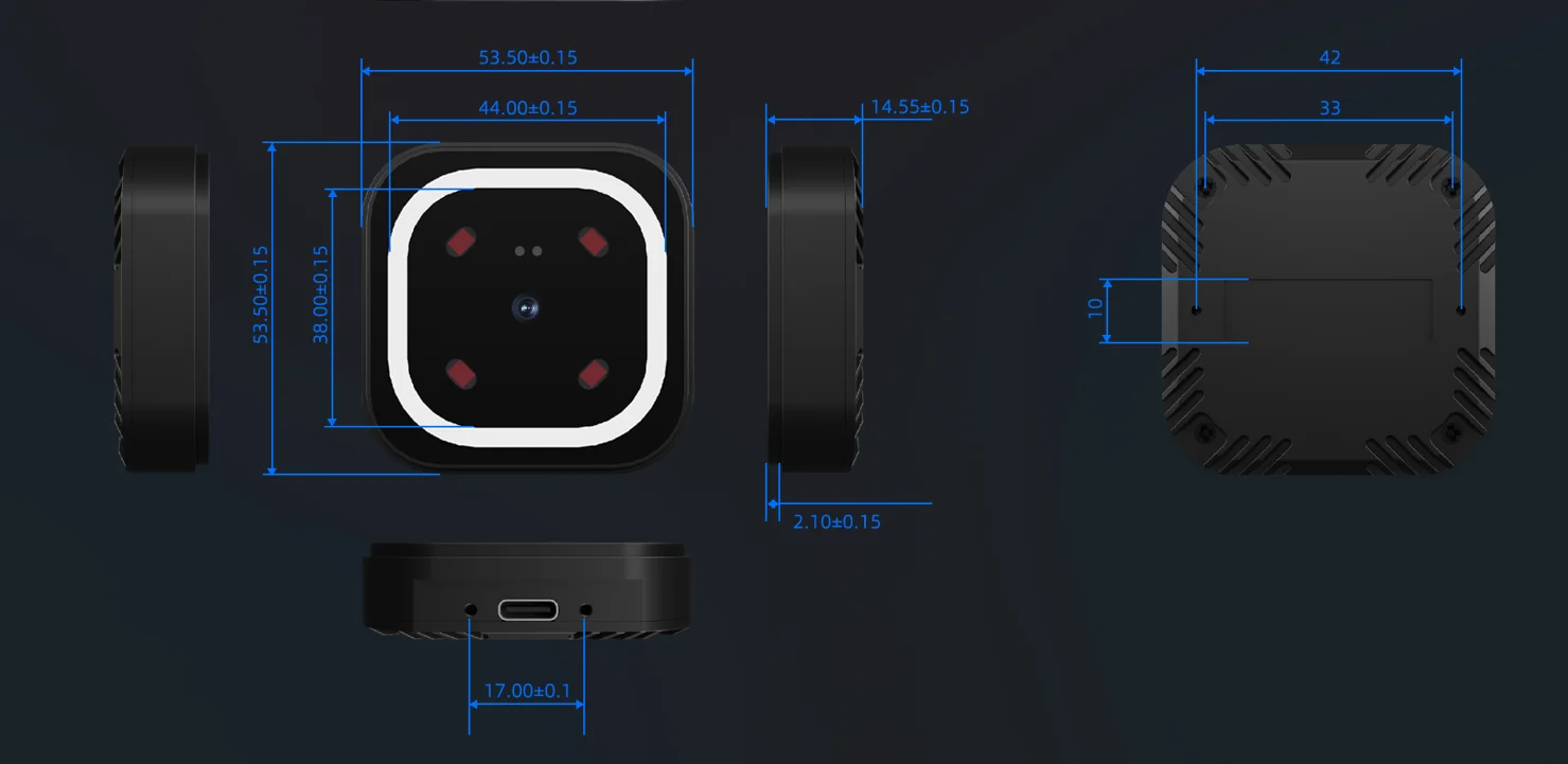 Sanvie SV5806 Monocular Palm Vein Module 2 Million Pixels High-speed Recognition Palm Vein for Contactless Payment and Security.