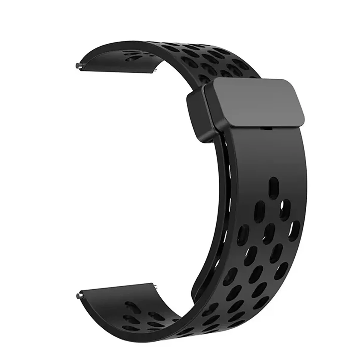 22mm 20mm breathable silicone strap for Samsung Galaxy Watch 3 /4/ 5 /6 /S3 with active magnetic strap for Huawei GT3/4 /Amazfit image 6