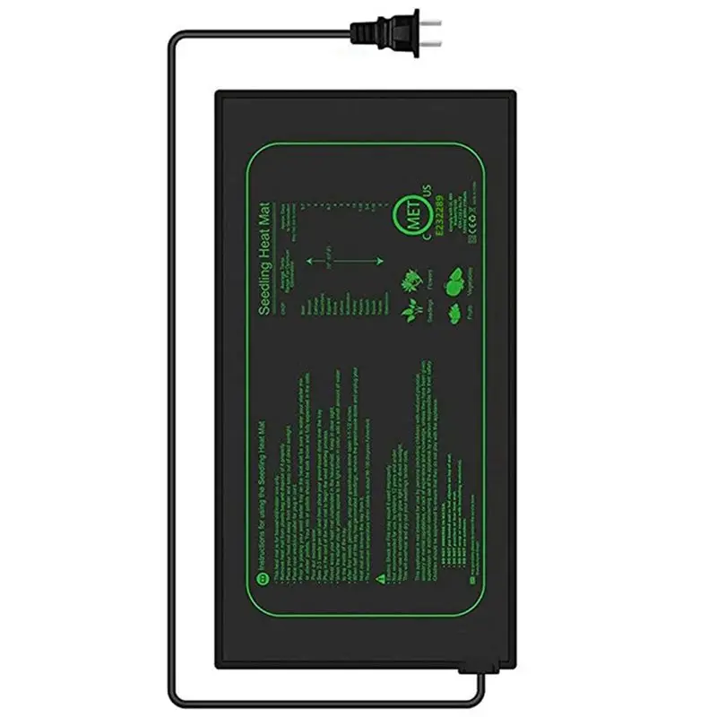 AS63-MET Certified Seedling Heat Mat Waterproof Durable Heat Mat Germination Station Heat Mat US Plug
