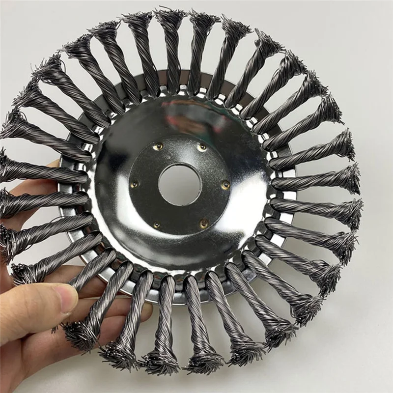 AB46-إزالة الصدأ 10 بوصة عجلة أسلاك الفولاذ العالمي حديقة إزالة الأعشاب الضارة فرشاة جزازة العشب آلة تقطيع الفراشي أداة القاطع رئيس