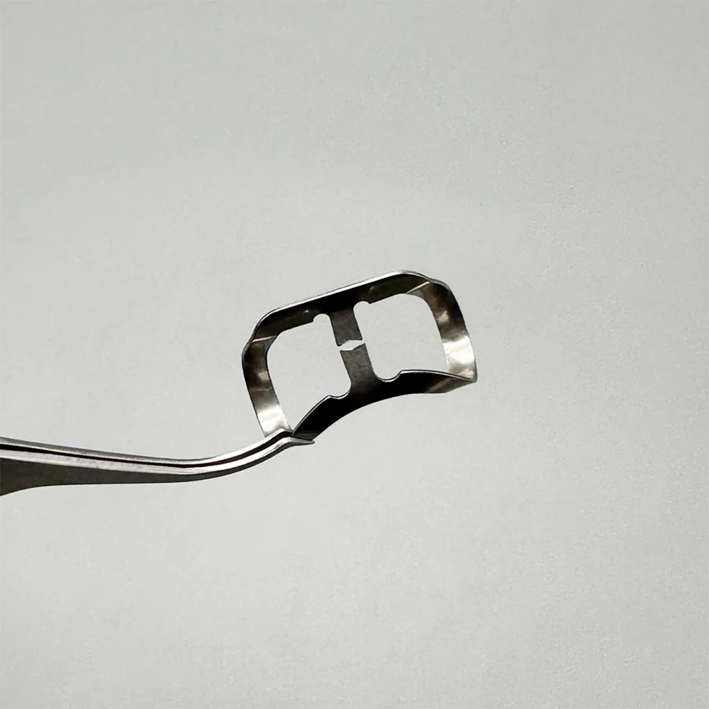 مشابك سد مطاطية اللبية للأسنان، مشابك حاجز ترميمية # 212/211 حامل إطار من الاستانلس ستيل أداة طب الأسنان المولي #2