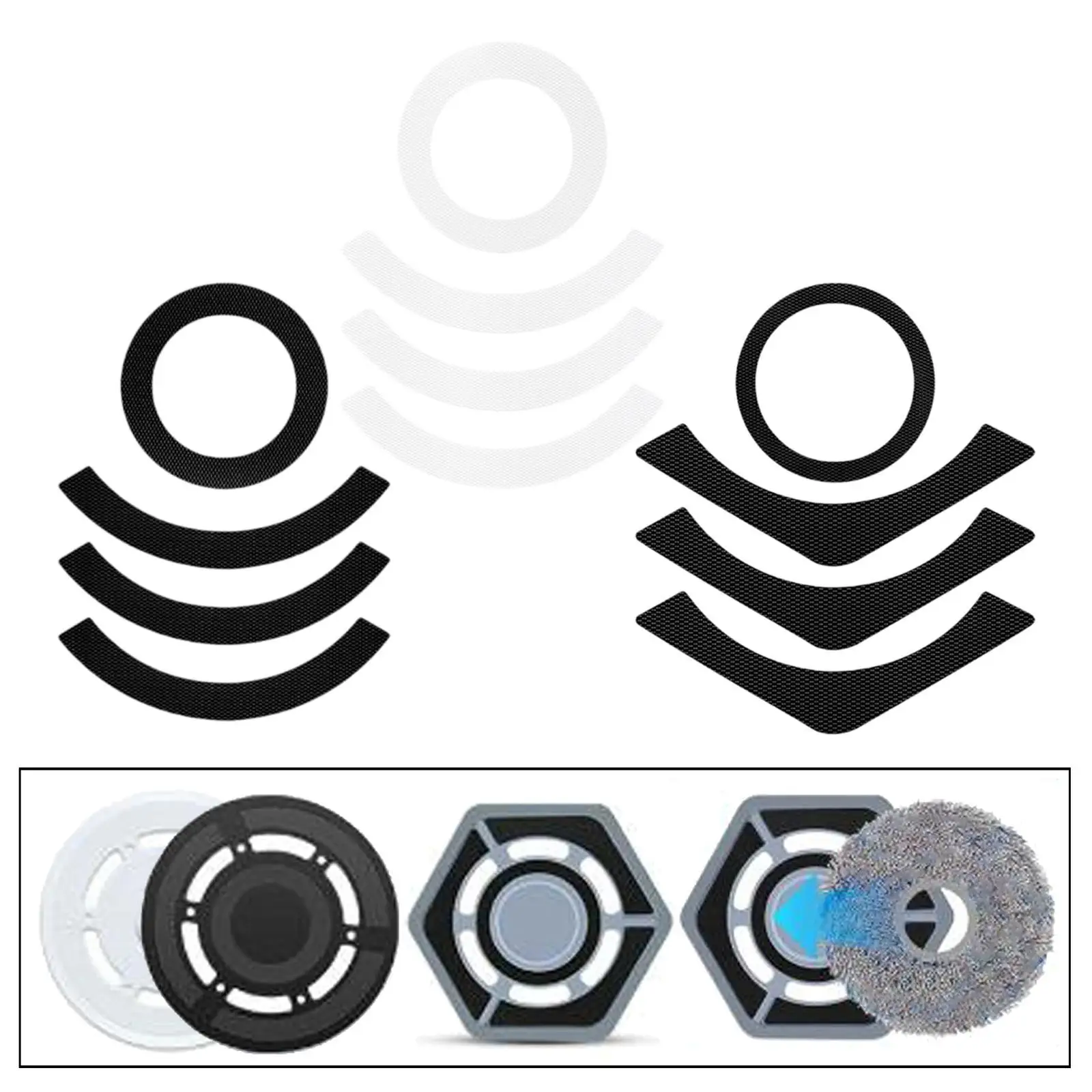 Stickers for Mop Bracket Professional Easy to Install Part Accessories Stable Self-syicky Sweeping Robot Mops Module Mop Support