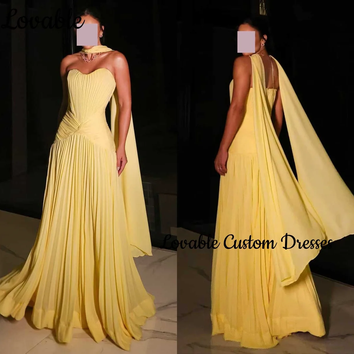 

Трапеция с рюшами на заказ Шифоновые платья для торжественных случаев без бретелек длиной до пола Женские вечерние платья на молнии без рукавов Pro