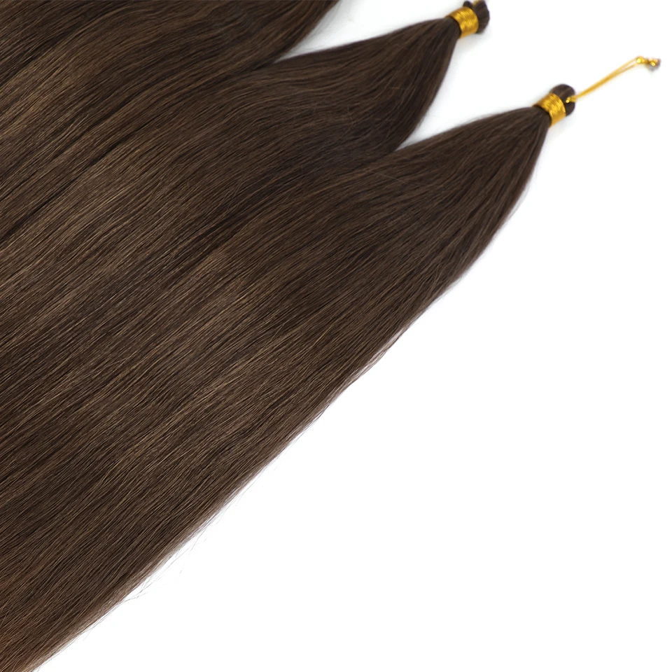 3 шт., 300 г, прямые пучки волос яки пони, омбре, коричневые, 22 30 дюймов, вязанные крючком косы, наращивание синтетических плетеных волос для быстрого плетения