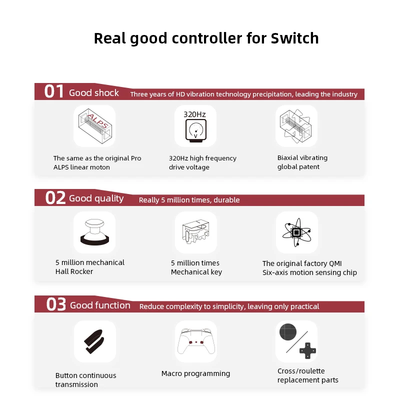 Imagem -02 - Mobapad Chitu-controlador de Jogo Mecânico Alps Joystick Chave Mecânica para Nintendo Switch pc Android Ios Acessórios Gamepad hd