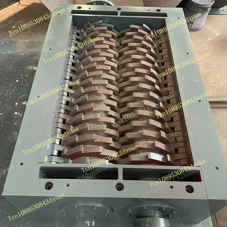 Film Shredder and Double Shaft Shredding Machine Knife Box 200 Wood Paper Metal Plastic Shredder Blade