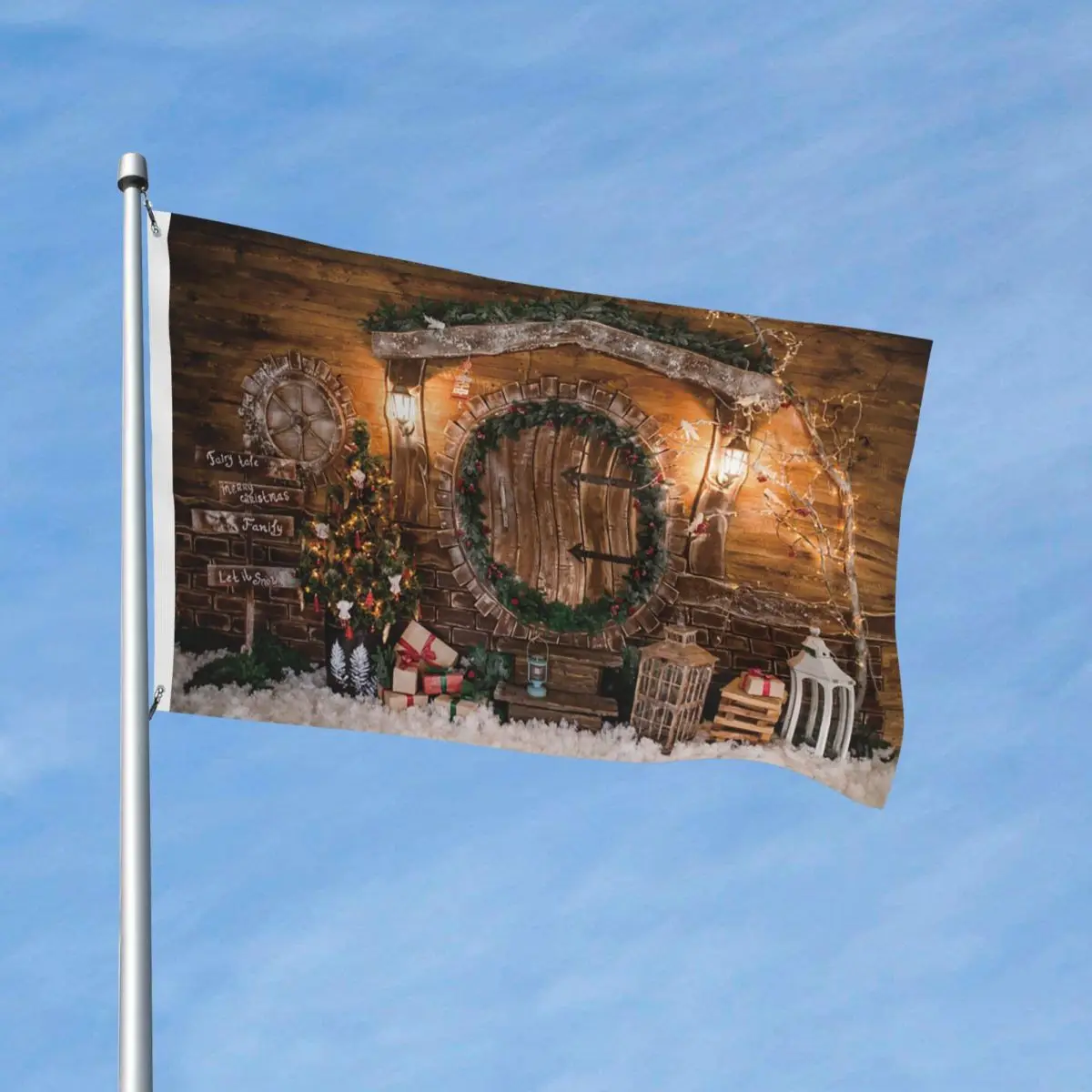 Christmas New Year Flag Outdoor Banner Polyester Decoration Double Sided 60x90 90x150cm Flags