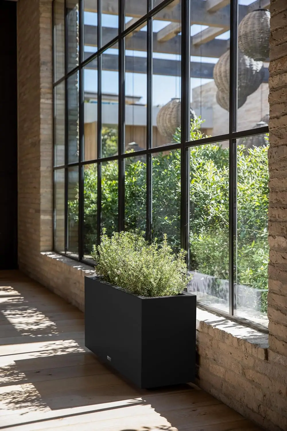 Series Long Box Planter - Large Rectangular Planter for Indoor or Outdoor Patio/Porch | Durable All-Weather Use with Drainage