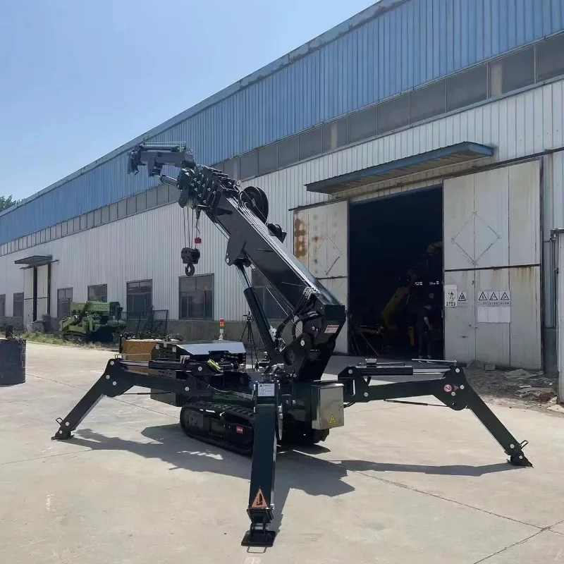 1.2 Ton 3 Ton 5 Ton 10ton Mini Spider Crane Long Boom Spider Lift Telescopic Boom Automatic Crawler Spider Crane