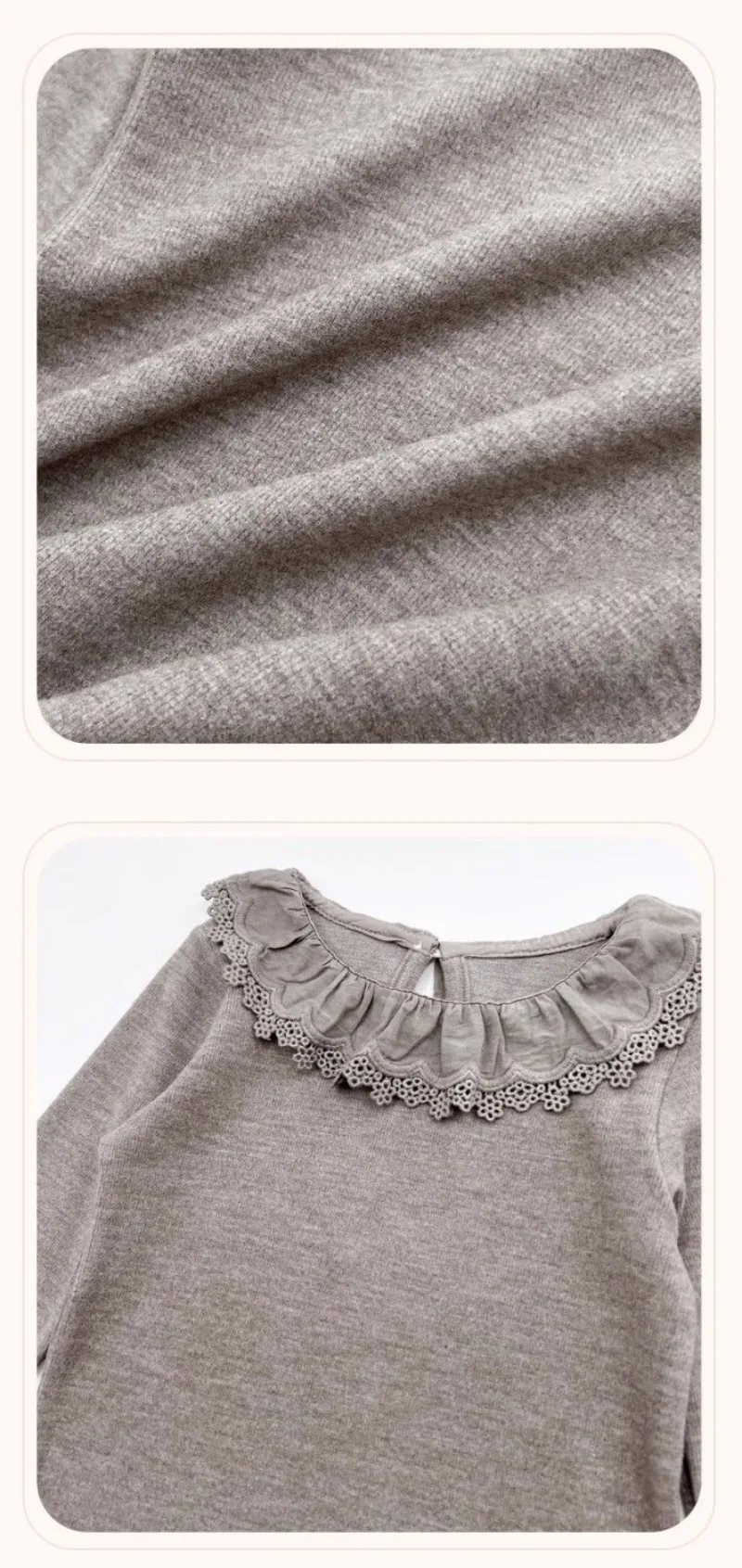 Bellbell Herbst-Strickpullover-Set für Mädchen, 3-teilig, 2-8 Jahre, Unterhemd + Strickweste + Hose, Outfit für Kleinkinder und Babys – Detail 14