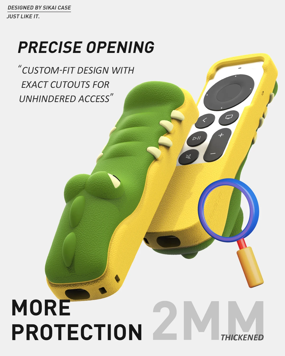 SIKAI Silicone Remote Case for Apple TV Siri Remote 2nd/3rd 