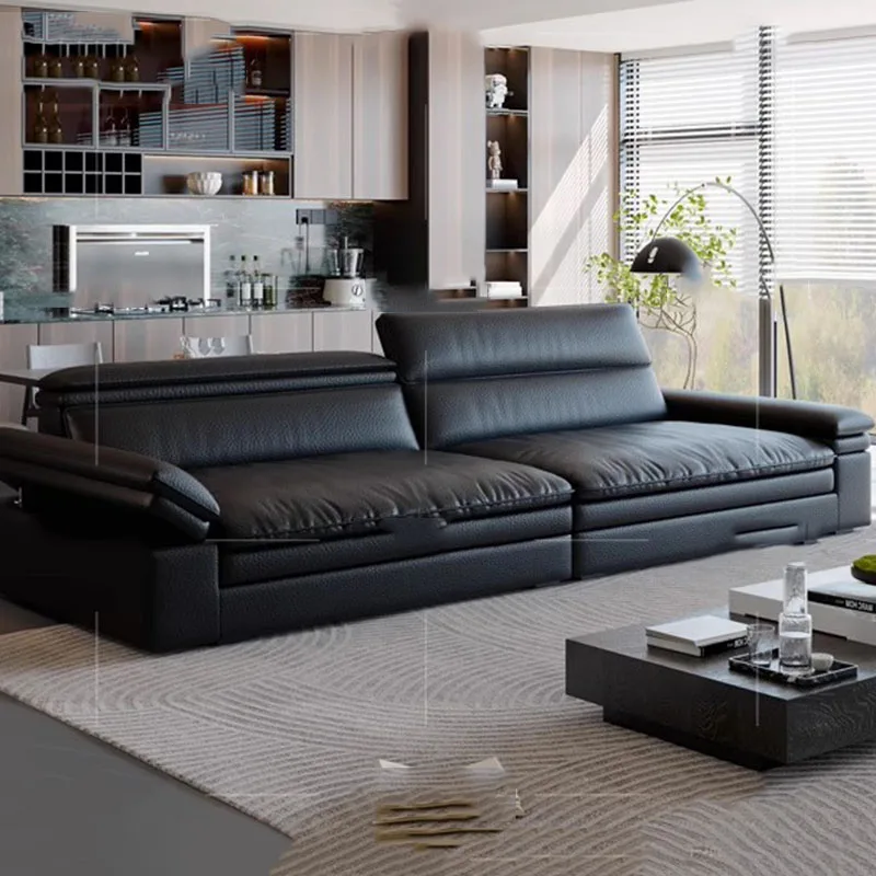 

Leather Lazy Outdoor Sofa Sectional Bedroom Lounge Armchair Living Room Sofas Nordic Relaxing Sillon Cama Garden Furniture Sets