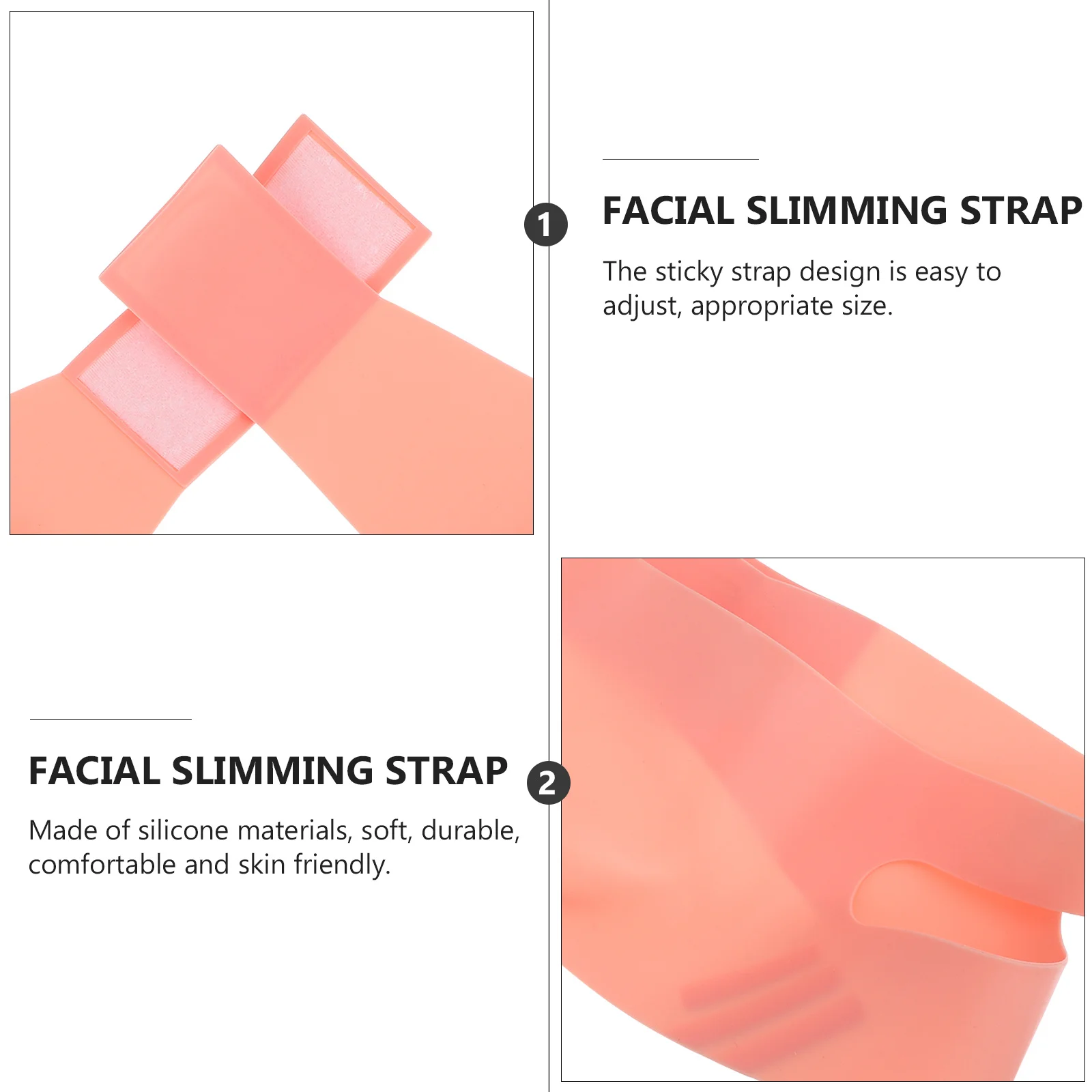 

Silicone V Shape Face Lifting Belt Adjustable Sticky Strap for Double Chin Removal Thin Face Band