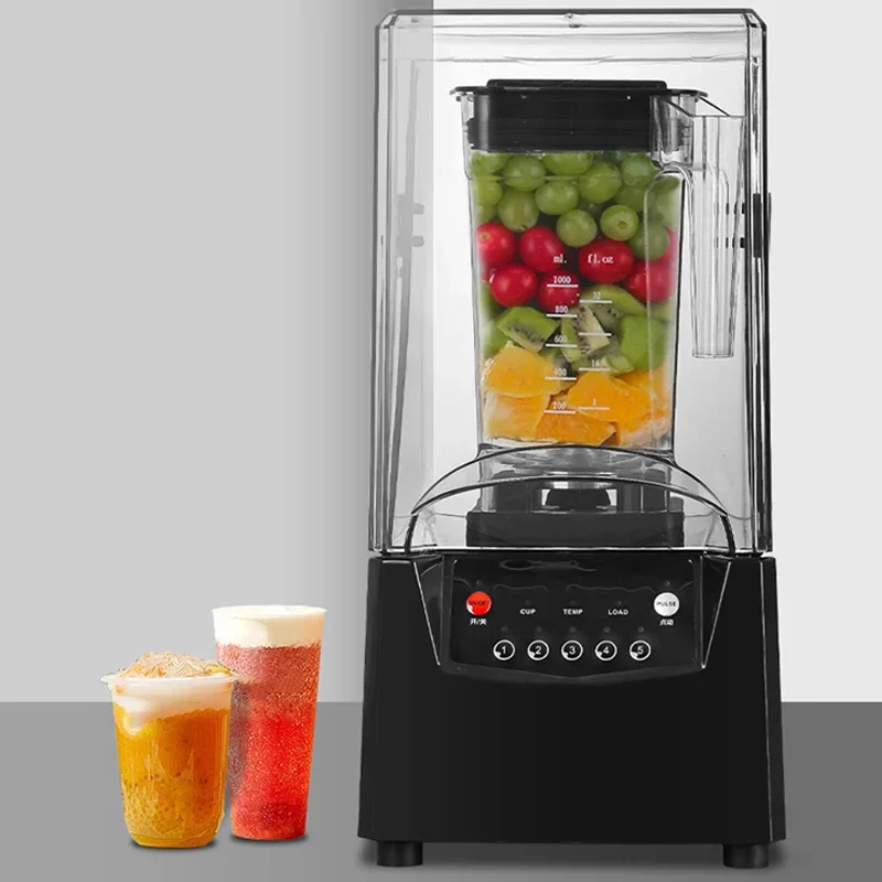 Smoothie Machine komercyjny kaptur dźwiękoszczelne urządzenie do gotowania cichy mikser do sklepów z herbatą Smoothie kruszony sokowirówka do lodu