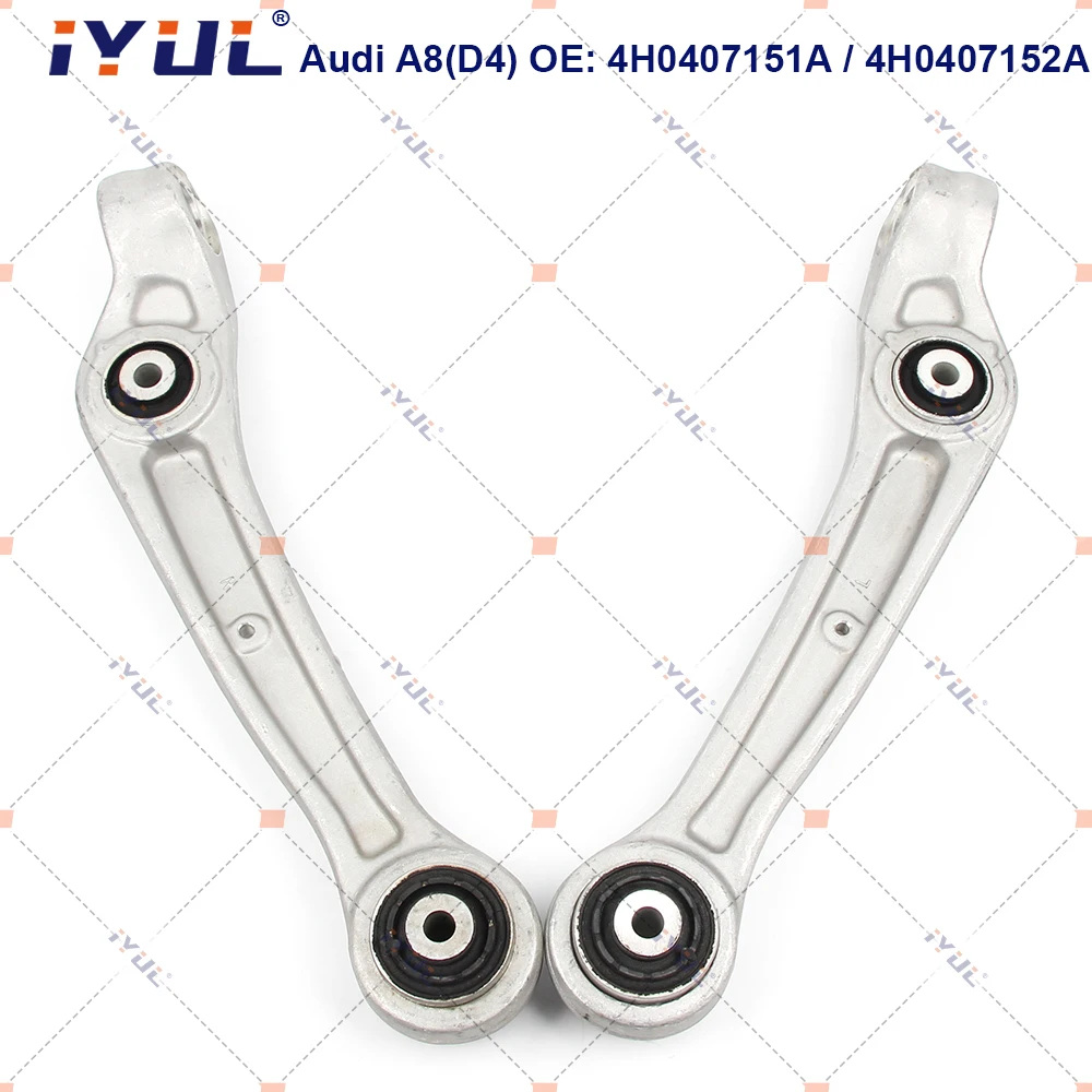 A Pair Front Lower Suspension Control Arm Straight For Audi A8 D4 4H2 4H8 4HC 4HL 2009-2018 4H0407151A 4H0407151B