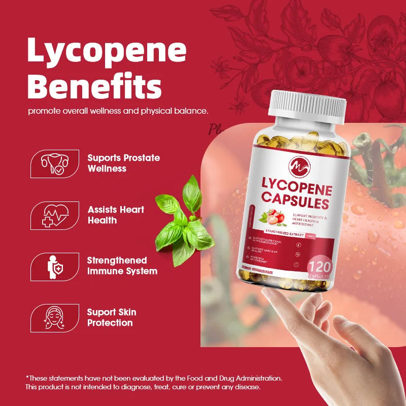 Lycopene Capsule for Regulating Prostate Urinary System Support Lmmunity, Men Health Prostate and Urinary Tract Health