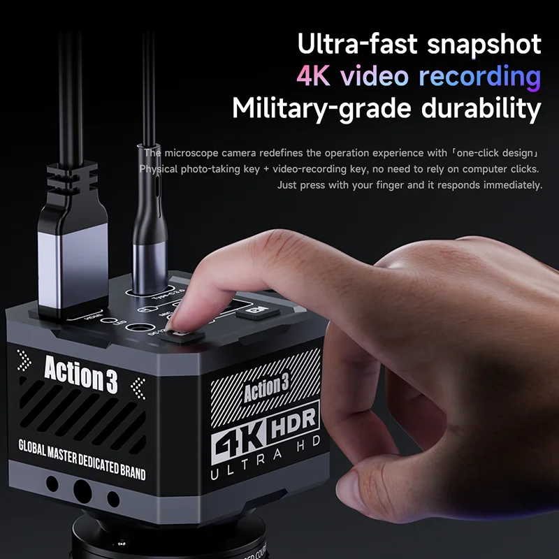 MECHANIC Action 3 HD 4K Industrial Microscope Camera HDMI/USB Output 1080P 60FPS with Type-c Interface for PCB Repair Tools