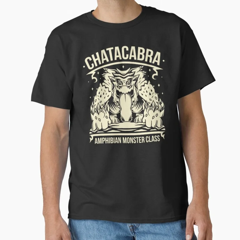 

Chatacabra Monster Hunter Wilds Video games printed T Shirt for men 100% cotton large size Adult tops S-6XL mens clothing
