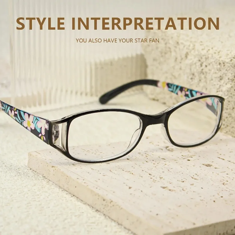 3 أزواج من نظارات القراءة الزهرية المجوفة للنساء #6