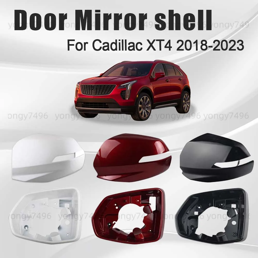 

Cars Accessories White Black Red Door Mirror Shell For Cadillac XT4 2018-2023 Lower Support Picture Frame Replace Styling