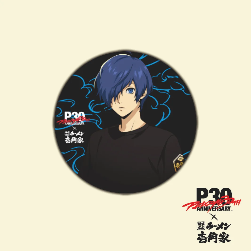 Persona 30th Anniversary Co‑branded Series Newest Anime Badge Makoto Yu Aigis Round Brooch Nice Gift for Game Anime Fans