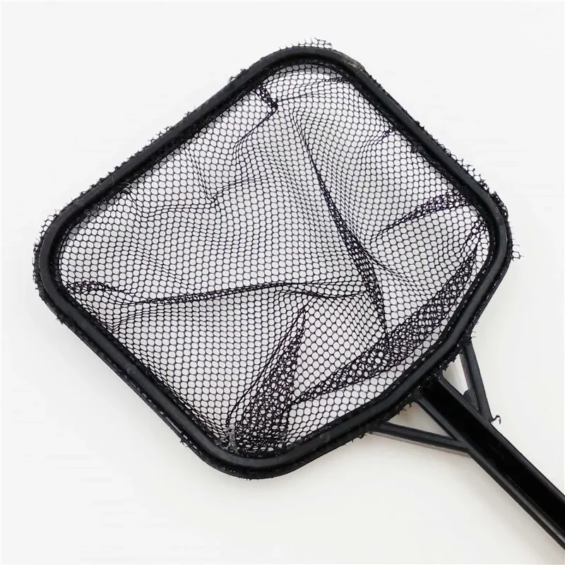 Small Size Portable Long Handle Square Net Fish Tank Cleaning Fishing Net 41*12cm Aquarium Fish Tank Landing Net Cleaning Tools