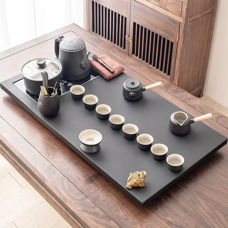 ^Stone Decorative Tea Tray Luxury Table Office Pot Valet Chinese Kitchen Long Tea Tray Living Room Bandejas Home Decorationgs