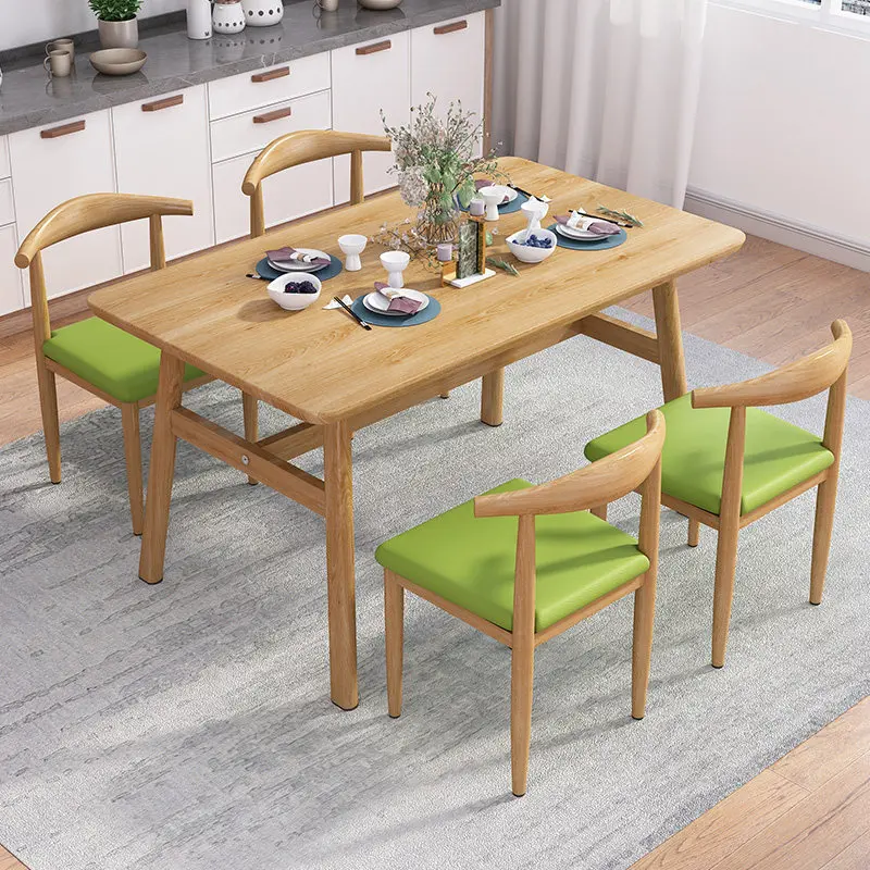 

For Nordic Wood Dining Table Restaurant Coffee Modern Dining Table Coffee Conference Reception Muebles Living Room Furniture