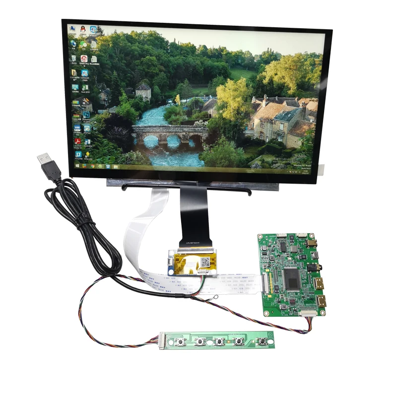 11.6-inch capacitive touch display module 1920X1080 2-channel HDMI driver board IPS LCD screen module capacitive touch screen