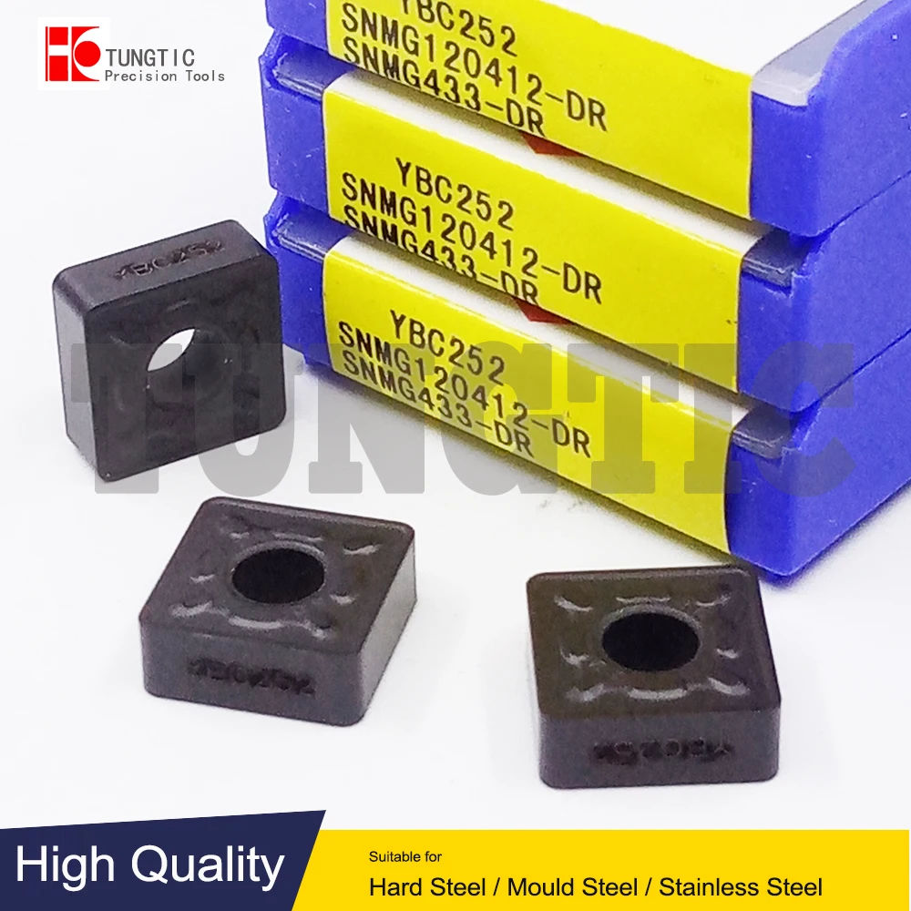 SNMG120412-DR YBC252 YBC251 SNMG433-DR General Turning Inserts Carbide Cutter Tools For CNC Double Sided Negative-Roughing