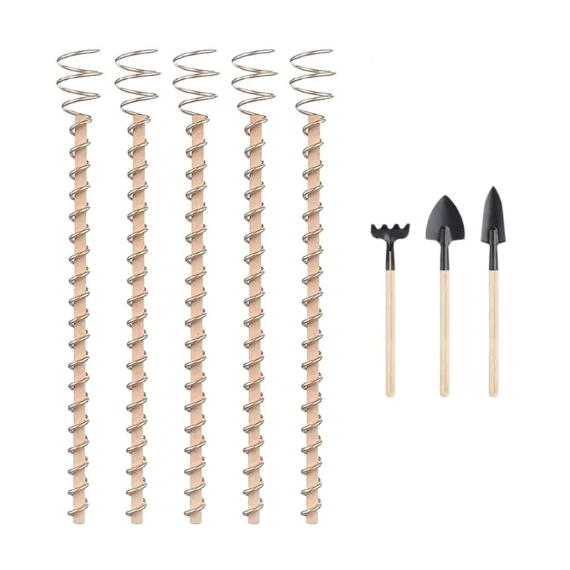 

A21I-Electro Culture Copper Plant Stakes Copper Garden Stakes Gardening Antenna Copper Rods Copper Wire
