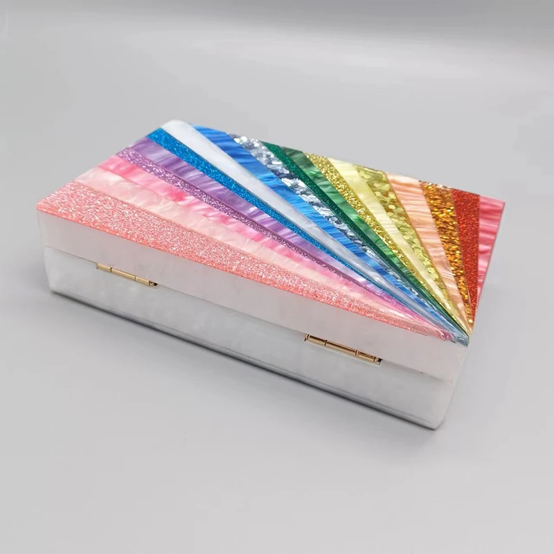 Women\'s Fashion Bags 2022 Luxury Famous Brand Clutch Evening Wedding Handbag Purse Shoulder Multicolored Jewel Party Acrylic Bag