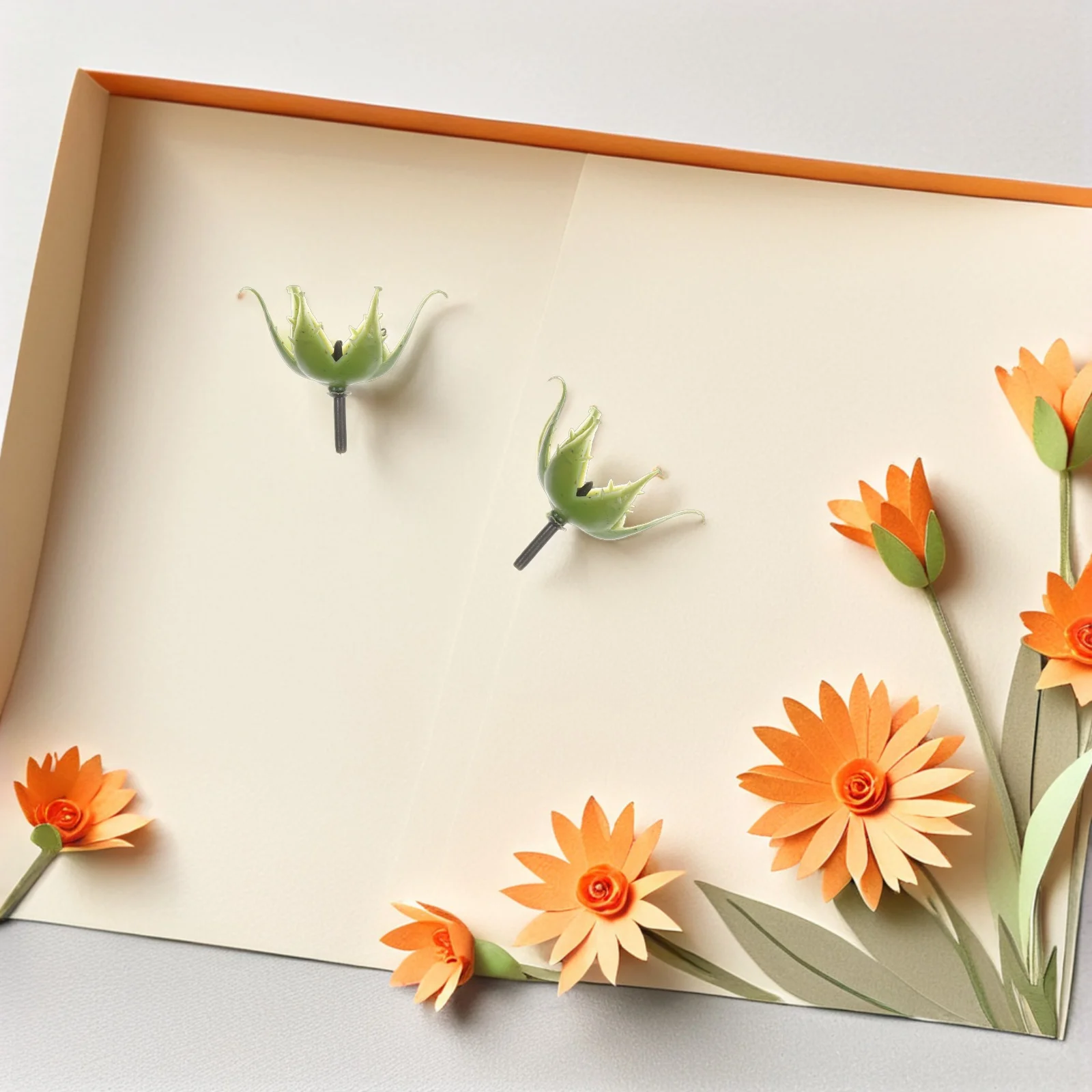 

200Set Artificial Flower Calyxes Plastic Sepals Stable Base for Floral Bouquet DIY Crafts Supplies Artificial Flower Calyxes