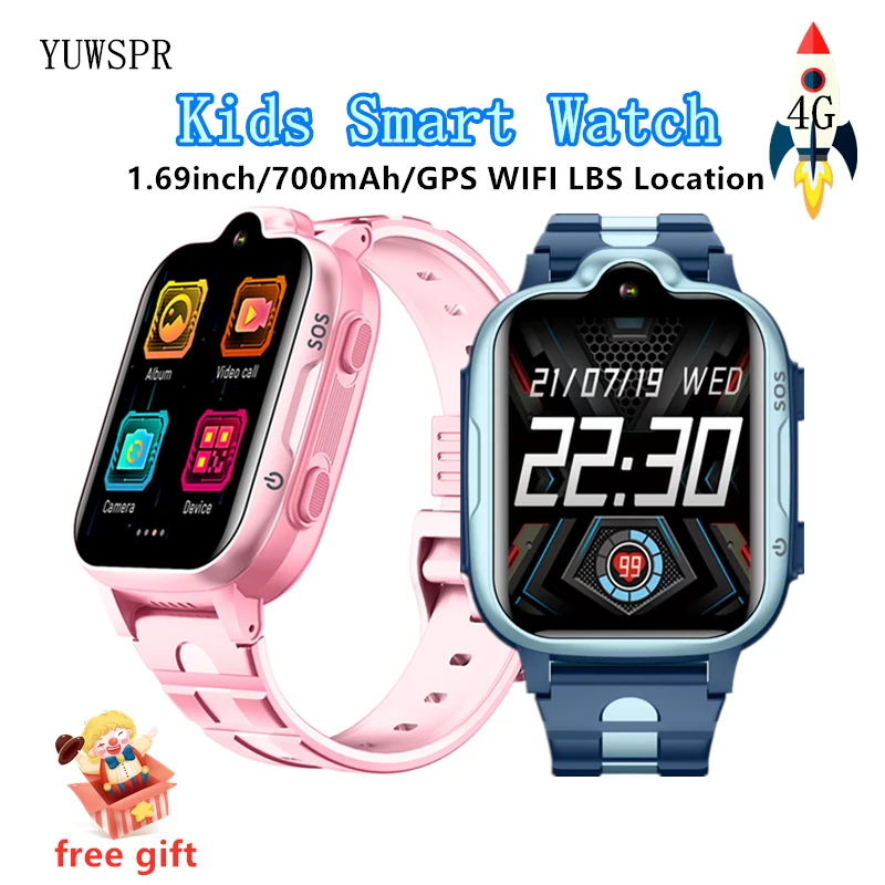 

4G Kids Smart Phone Watch 1.69" GPS Wifi LBS Location Listening Baby SOS Video Call Fashion SIM Phone Watch for Children K15