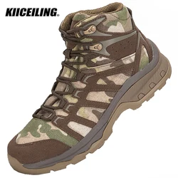 KIICEILING MC4D, Cow Leather, Mens Boots, Combat Desert Tactical Boots, Safety Shoes, Motorcycle Boots, Boots Men, Shoes for Men