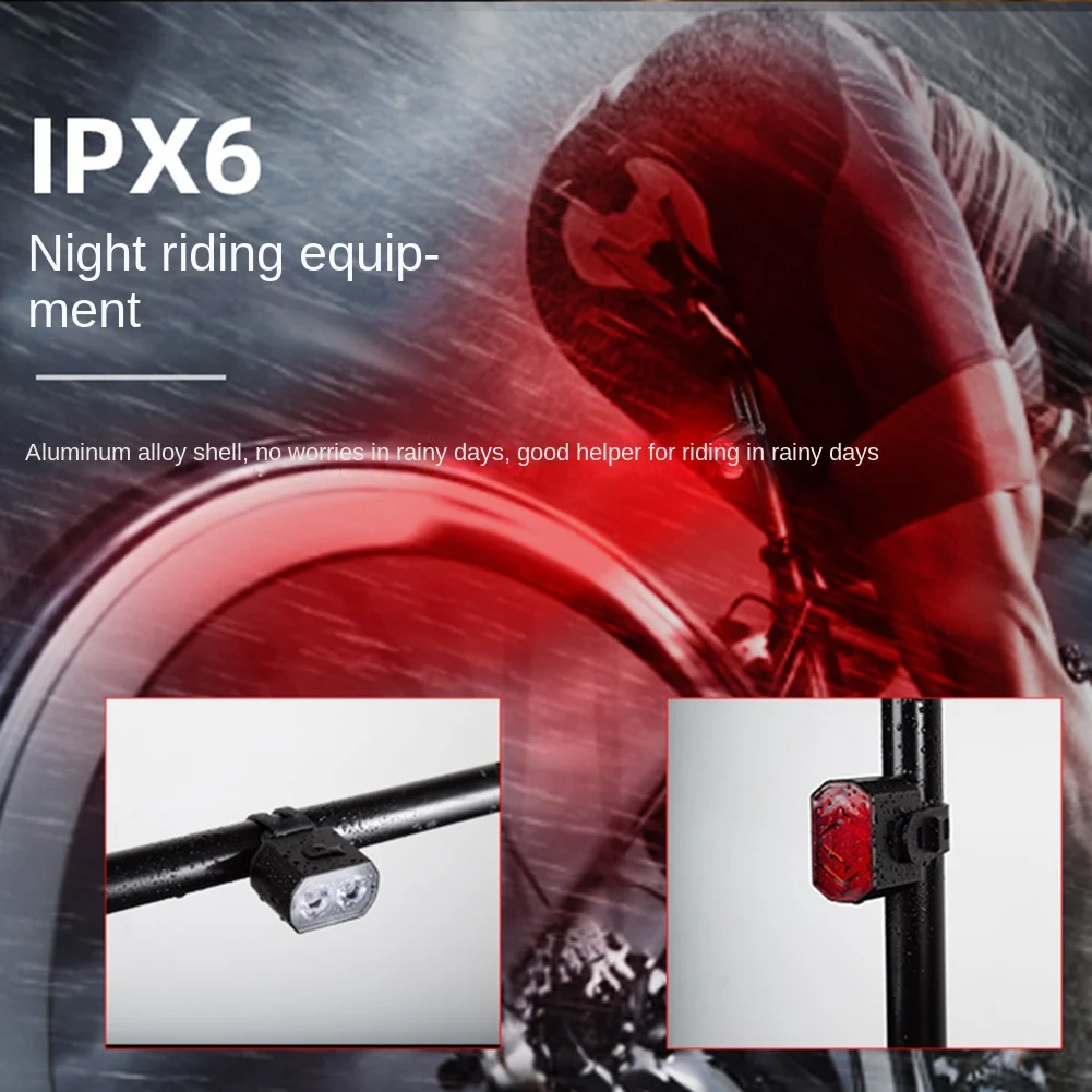 

AU-1 комплект дорожных велосипедных фар, перезаряжаемые через USB светодиодные передние фонари для велосипеда, передние и задние фонари для велосипеда