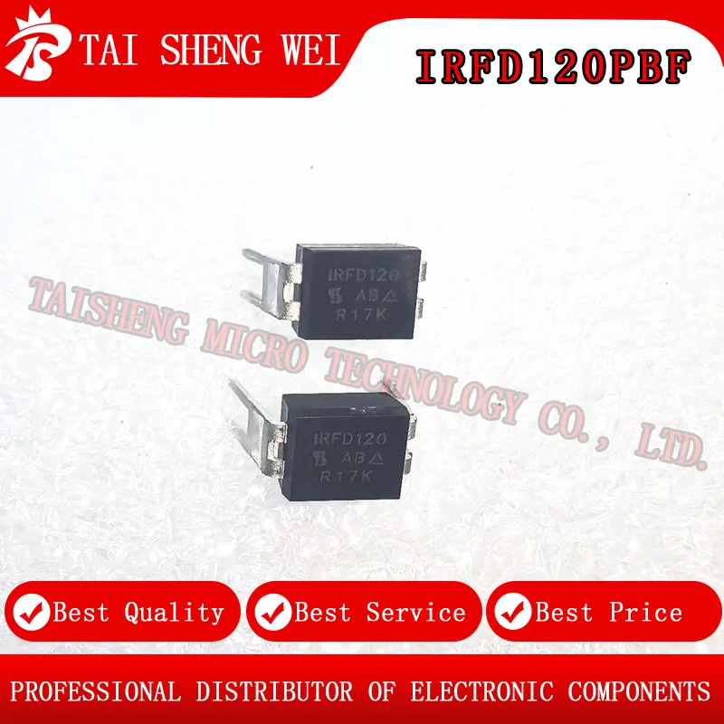 10PCS Brand New Original IRFD120 IRFD9120 IRFD120PBF IRFD9120PB DIP-4 MOSFET