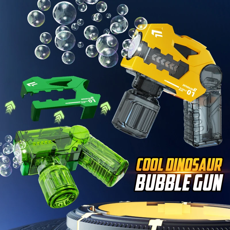 Pistolet à bulles automatique portatif, Machine à bulles de dinosaure, jouet souffleur automatique pour garçons, enfants, plage, plein air, cadeaux Pompero