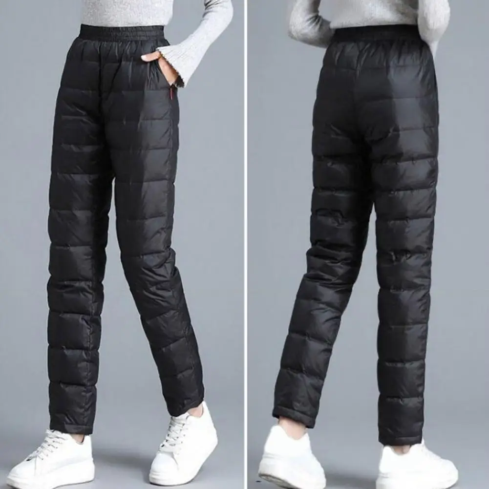 

Winter Oversized 3xl Down Cotton Pants Women Korean Warm Thicken Pantalones Classic Mother's Elastic Waist Snow Wear Trouser New