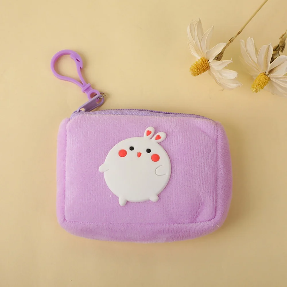 Headphone Bag Cute Cartoon Animal Coin Purse Keychain Bag Pendant Plush Mini Zipper Wallet For Teenagers Gifts Birthday Gifts