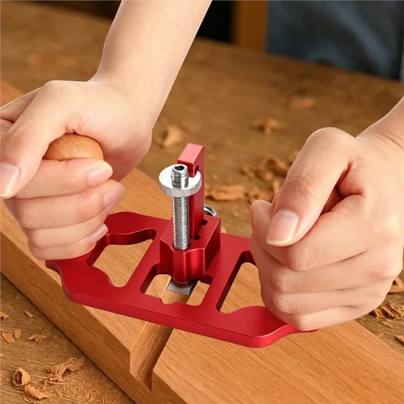 B97A-Woodworking Handheld Wood Router Plane Manual Slotting Edge Trimming Flat Planer With Adjustment Bottom Cleaning Function