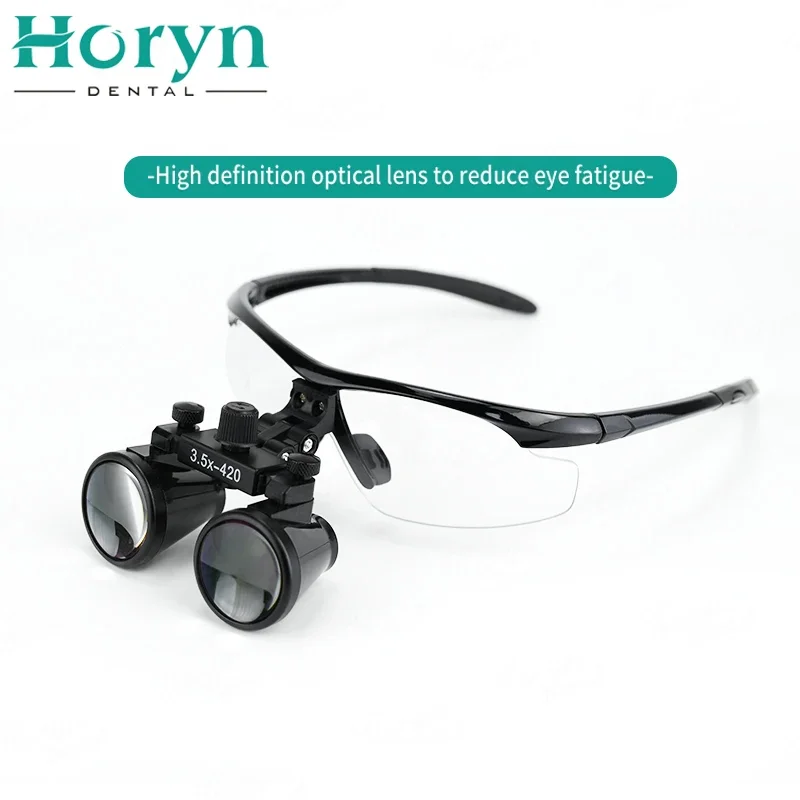 LED 2.5x 3.5x Medical Eye Magnifier Surgical Clip On Dental Magnifying Glasses Loupe Manufacturer